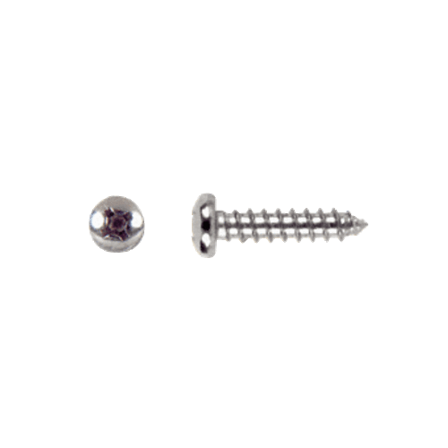 Chrome Mounting Screw for Hinges and Magnetic Glass Door Latches - pack of 50