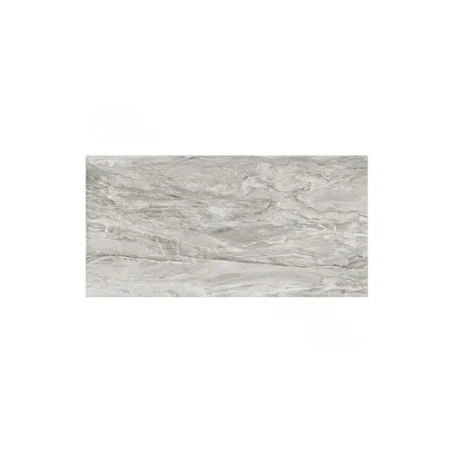 Pera Tile GEM-SILVER MATTE 12" X 24" Gemstone Porcelain Silver Chrome