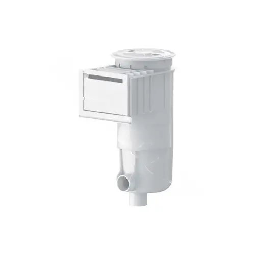 Quikskim Ultra White Skimmer With Light Gray Lid And Bonding