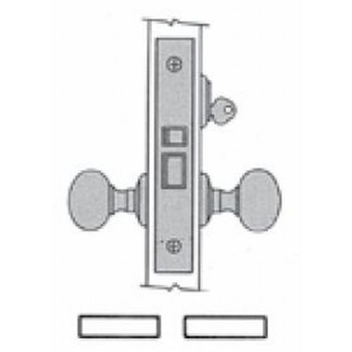 Left Hand Reverse Interior Emergency / Utility Room 2-3/4" Backset Mortise Lock Body Lifetime Brass Finish