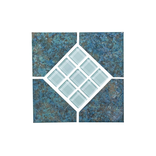 6" X 6" Porcelain Deco Tile Oceans Marine Green