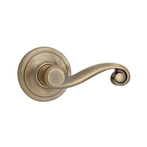 Kwikset Right Hand Lido Interior Double Cylinder Handleset Trim SmartKey Antique Brass Finish