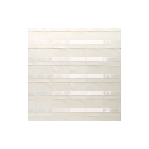 Pera Tile CON-COCONUT MILK NELLY DECOR 6" X 6" Contemporary Porcelain Tile Coconut Milk Nelly Dcor