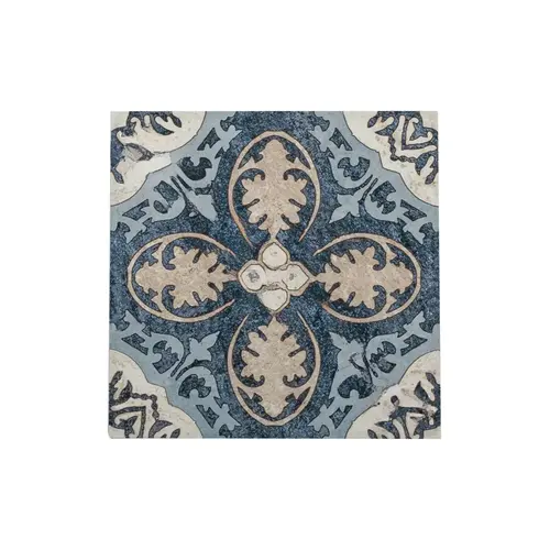 6" X 6" Geostone Tile Geo Blue Pattern