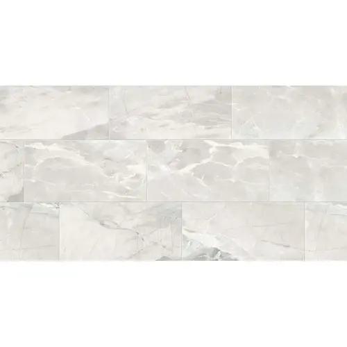 3" X 24" Absolute Large Format Porcelain Surface Bullnose Tile White