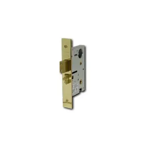 Right Hand Lever Strength Entry / Storeroom Lever by Lever 2-1/2" Backset Mortise Lock Body Lifetime Brass Finish