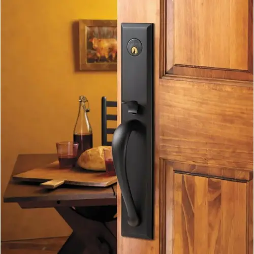 Right Hand Lever Entry Cody Full Escutcheon Emergency Egress Handleset Lifetime Brass Finish