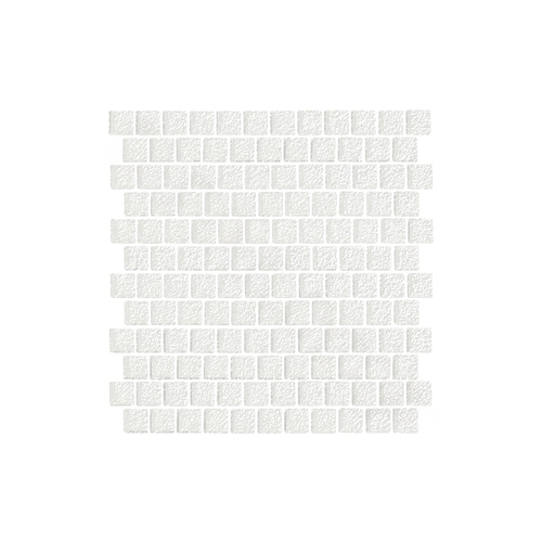 1" X 1" Mini Koyn Glass Tile Raised White 1.03 Sqft