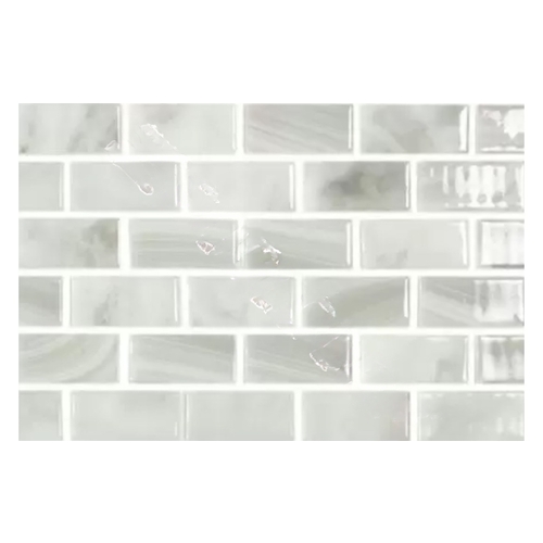 1 X 2 Nature Pearl River Brick Glass Tile 20 Sheets/case