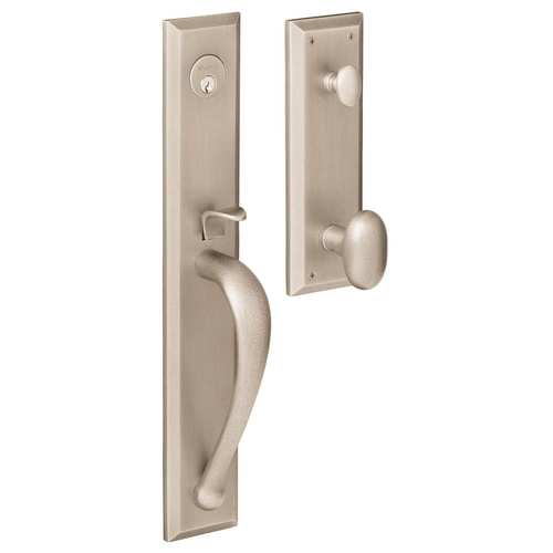 Cody Full Escutcheon Full Dummy Mortise Trim Lifetime Satin Nickel Finish