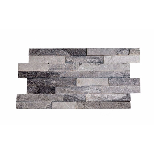 6" X 24" Split Face Ledger Stone Panel Cloudy Gray