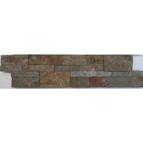 6" X 16" Ledger Stone Corner Rust Quartz