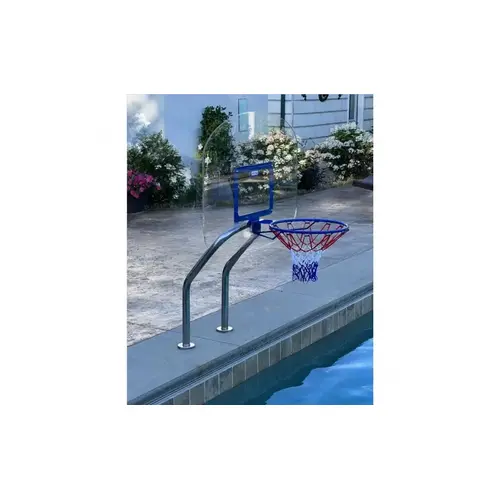 X2 Basketball Set With Copper Vein Dual Pole Frame, Net And Ball No Anchor