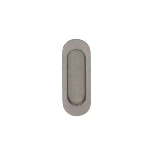 Oval Flush Pull Satin Nickel Finish