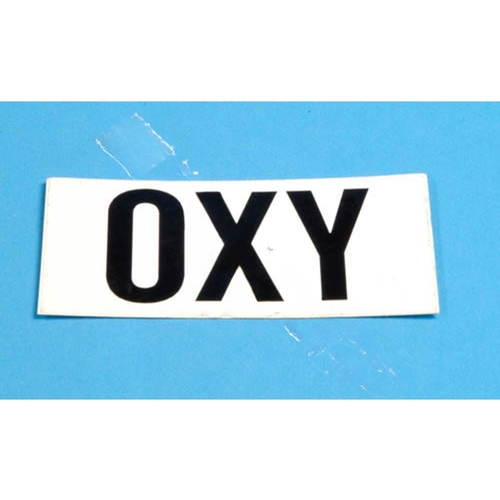 HARRINGTON INDUSTRIAL PLASTICS 58667 Nfpa Vinyl Die Cut Oxy Label With 4" Lettering