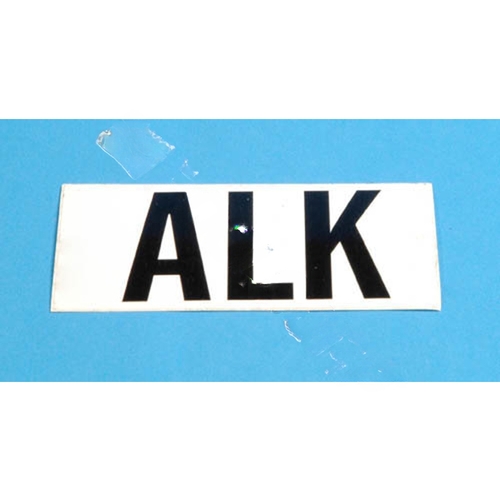 Nfpa Vinyl Die Cut Alk Label With 4" Lettering