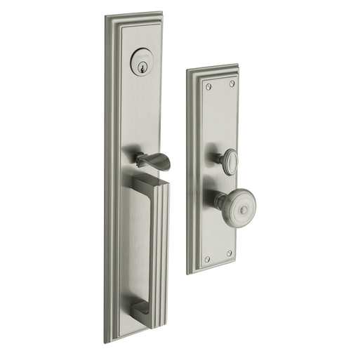 Tremont Single Cylinder Entry Mortise Trim Lifetime Satin Nickel Finish