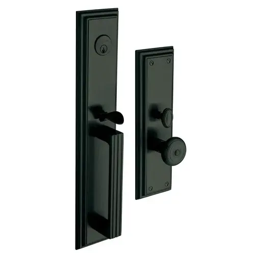 Tremont Single Cylinder Entry Mortise Trim Satin Black Finish