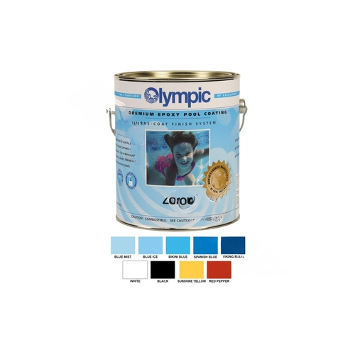 OLYMPIC POOL ACCESSORIES 392 Q 1 Quart Bikini Blue Zeron Pool Coating