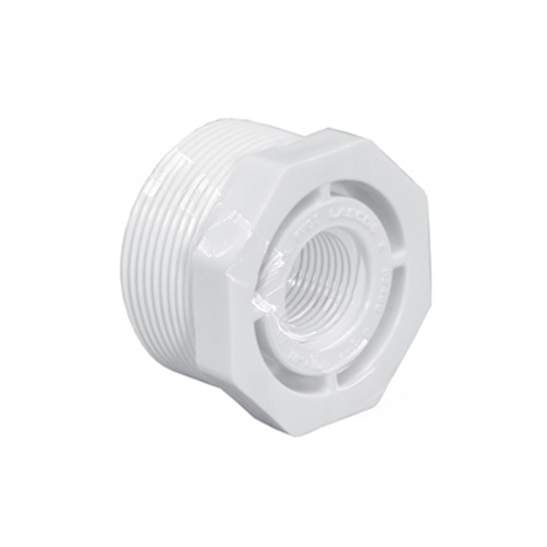 1.25" X 1" Mpt X Fpt Sch40 Threaded Reducer Bushing White