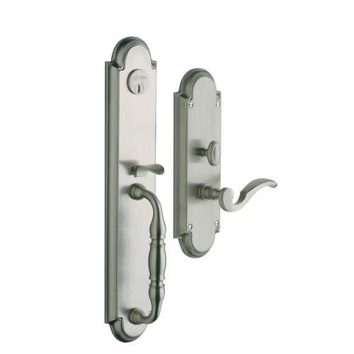 Left Hand Hamilton Single Cylinder Entry Mortise Trim Lifetime Satin Nickel Finish