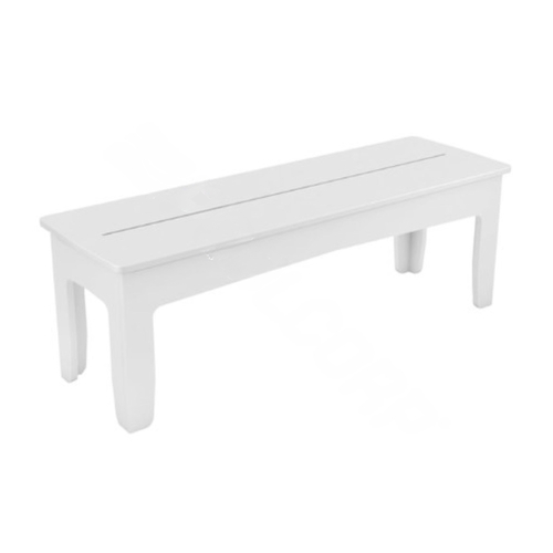 52" White Mainstay Dining Bench