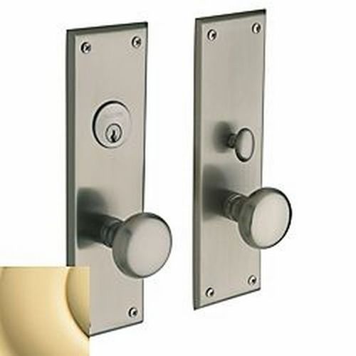 Baltimore Double Cylinder Entry Mortise Trim Unlacquered Brass Finish