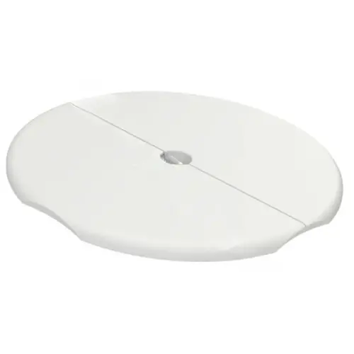 White Signature Side Table Lid With Umbrella Hole