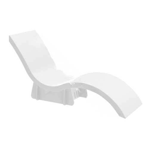 White Signature Chaise Riser For 14-15.5" Water Depth