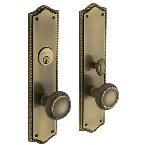 Barclay Full Dummy Mortise Trim Antique Brass Finish