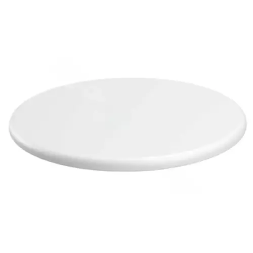 22" White Signature Side Table Lid Only Without Umbrella Hole