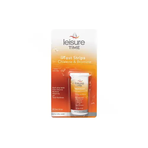 Leisure Time 45006A Chlorine & Bromine Test Strips, 50 Strips