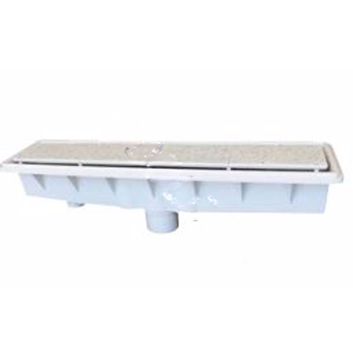 Avsc White Phx Pebble Top Dual Inlet Top Channel Drain