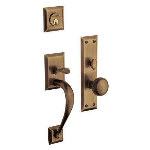 Concord Double Cylinder Entry Mortise Trim Antique Brass Finish