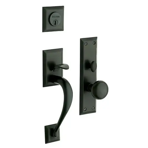 Estate Mortise Concord Trim Set Satin Black