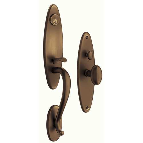 Springfield Single Cylinder Entry Mortise Trim Antique Brass Finish