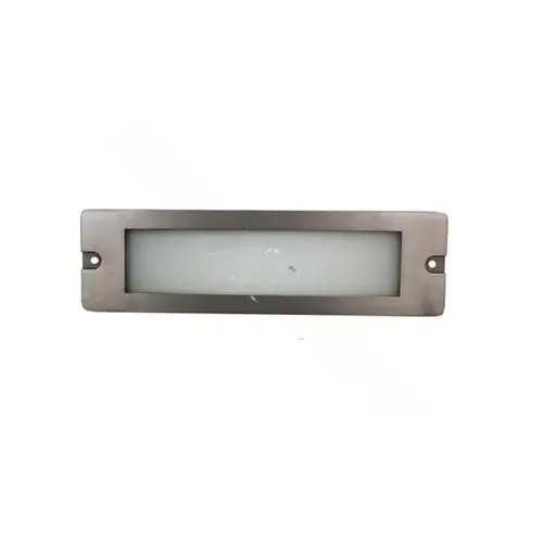 8.75" X 2.5" Silver Plated Integrated Led Brick Light With Lens 3000k