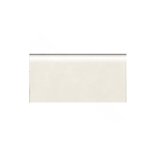 Pera Tile CON-COCONUT MILK SBN MATE 3" X 6" Contemporary Surface Bullnose Coconut Milk White