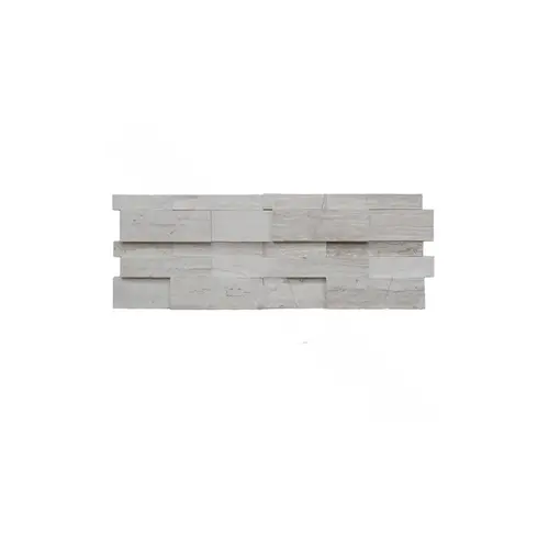 7 X 20 Honed Ledger Stone Wall Panel White Woodridge