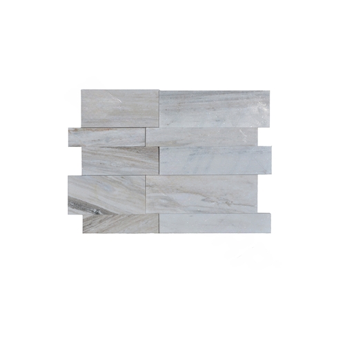 Jumbo Honed 3d Unfilled Marble Ledger Stone Wall Panel Palisandro