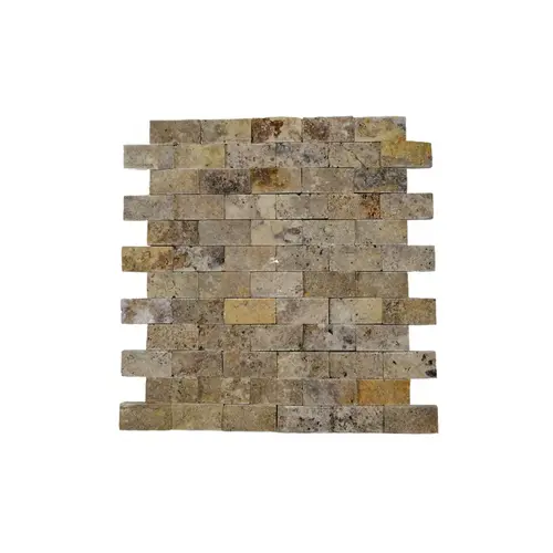 1 X 2 Split Face Travertine Mosaic Scabos