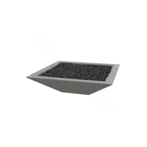 24" X 7" Slate Gfrc Oblique Series Fire Bowl