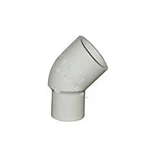 2" White Sch 40 Pvc 45 Degree Elbow Spg X Slip