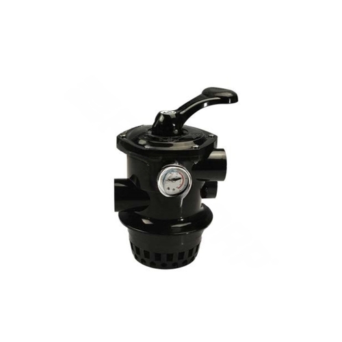 Emaux 88280150 6 Way 1.5" Valve (black) With Union Set X 2