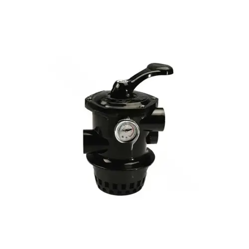 6 Way 1.5" Valve (black) With Union Set X 2