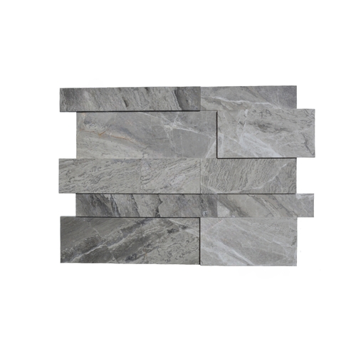 14.75" X 19.75" Jumbo Honed Marble Wall Panel Atlantic Grey