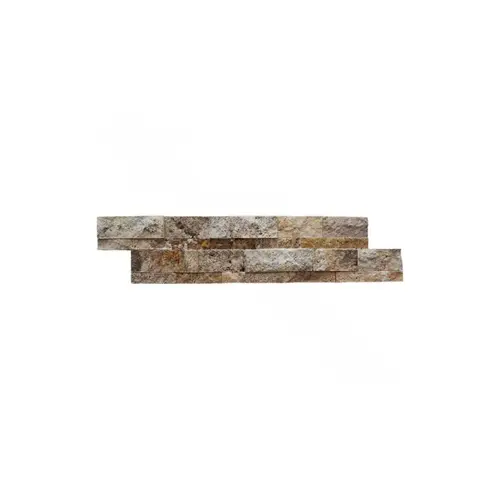 6" X 24" Split Face Travertine Ledger Stone Scabos