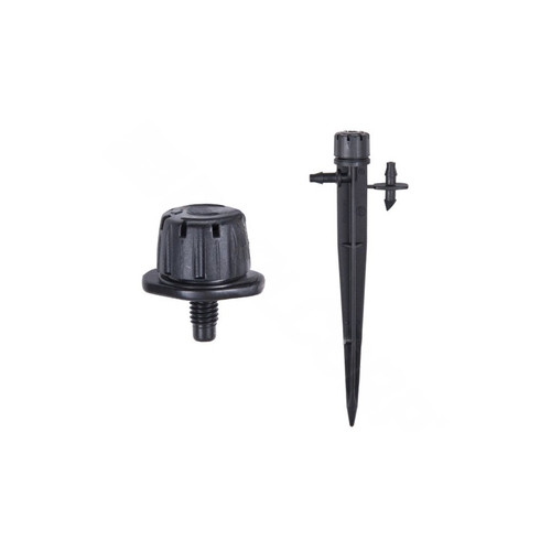 360 degree Adjustable Drip Stake Emitter Black