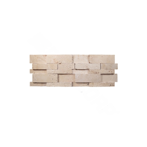 7" X 20" Honed Travertine Ledger Stone Wall Panel Rustic