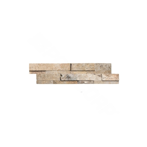 6" X 24" Honed Travertine Ledger Stone Panel Scabos